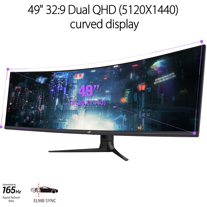  ASUS Strix XG49WCR 49inch 165 Hz Curved Gaming Monitor